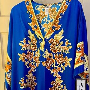 Blue Floral Kaftan by Winlar